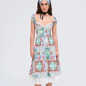 NWOT Floral Patchwork for love and lemons Dress